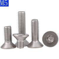 5mm M5 x 0.8 304 Stainless Steel KEPALA DATAR Soket Sekrup Baut Hex DIN 7991 Hex Soket sekrup A2 - 70