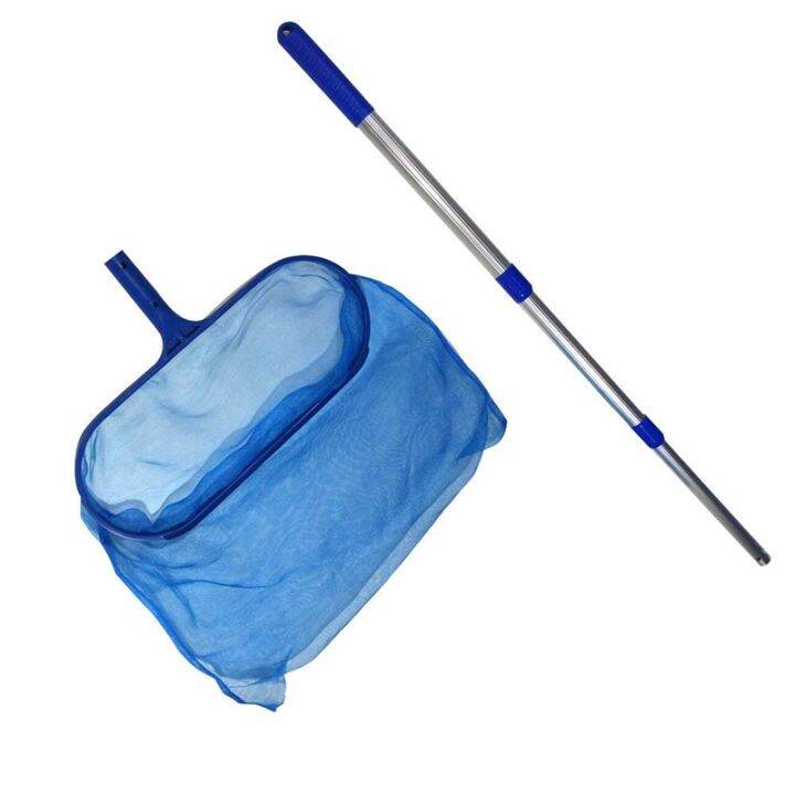 swimming-pool-accessories-skimmer-net-with-adjustable-telescopic-pole-deep-bag-net-water-surface-debris-cleaning-net