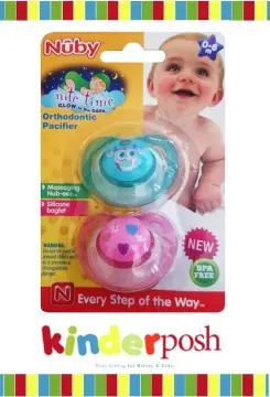 Nuby Comfort Orthodontic Pacifier and Pacifier Wipes Combo Pack Size 0-6  Months