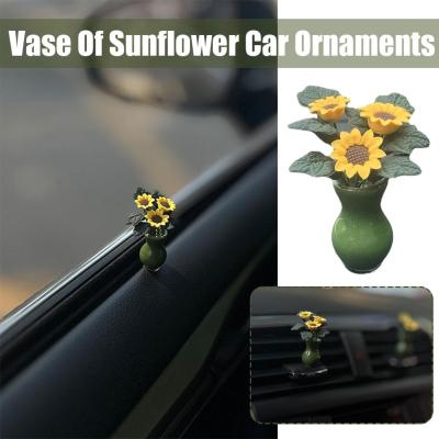 The New Mini Vase Sunflower Furnishing Articles Car Decoration The Instrument Car The Inside Panel Decoration Car X8D9