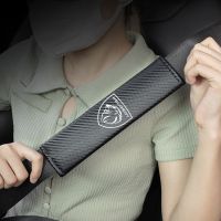 2Pcs Carbon Fiber Car Seatbelt Shoulder Protector Cover Safety Belt Ornament For Peugeot 206 308 307 207 208 3008 407 508 5008 Seat Covers