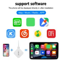 กล่องต่อสายขนาดเล็กไปยังไร้สายบลูทูธ5.0G อะแดปเตอร์ดองเกิลยูเอสบี5.0G Carplay Andro ออโต้เชื่อมต่อรถยนต์กล่องปลั๊กแอนด์เพลย์