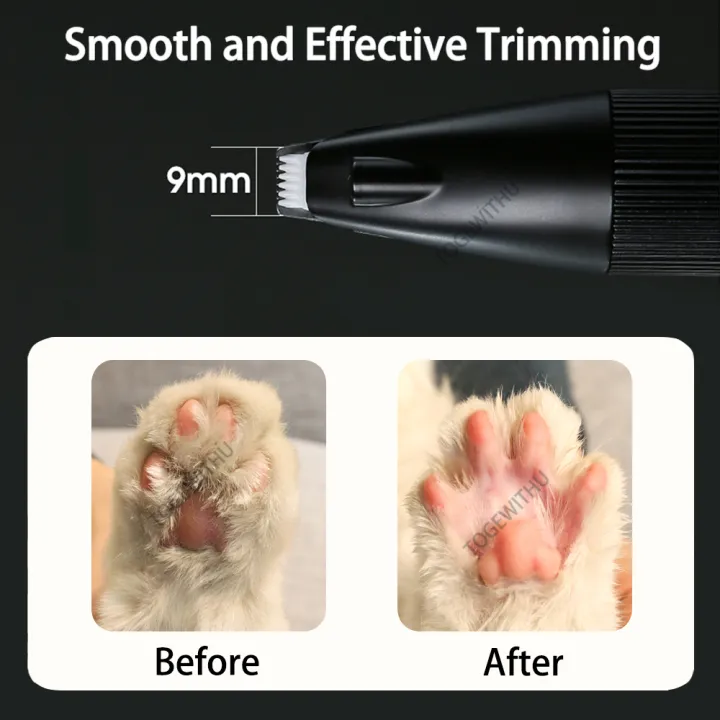 Dog Clippers for Small Areas, Electric Dog Paw Hair Trimmer With LED Light  USB Rechargeable Cat Hair Trimmer Low Noise Pet Grooming Kit for Hair Around  Face, Paws, Eyes, Ears, Butt |