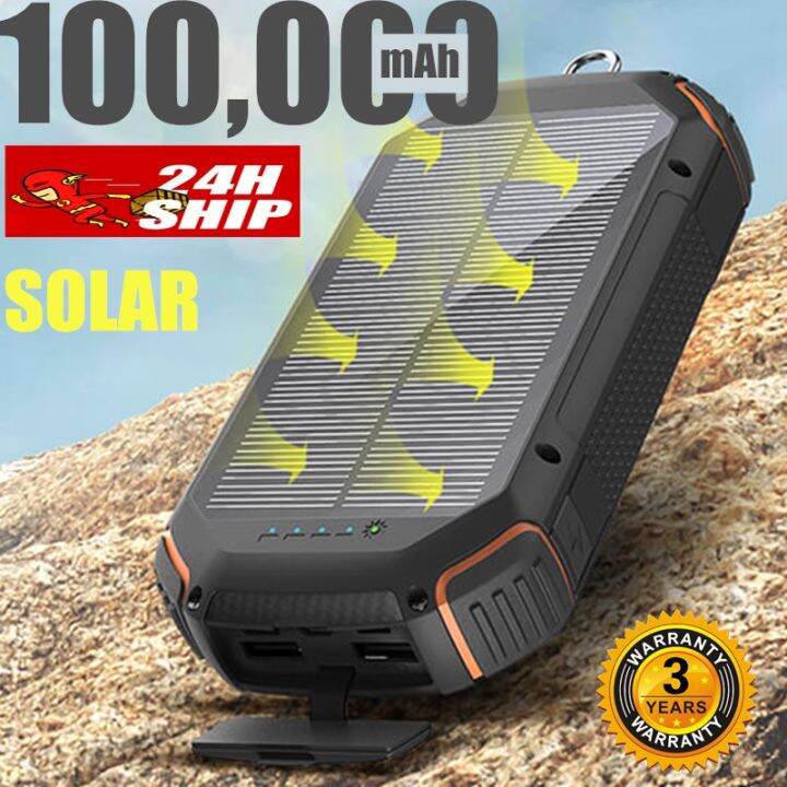 【Solar】wireless Power Bank Original PD 18W 100000mAh solar powerbank