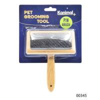 Kanimal Pet Brush แปรงสลิคเกอร์ หวีสางขน (ชนิดมีหมุด) สำหรับสุนัขและแมวขนาด 11.5 x 18.5 cm