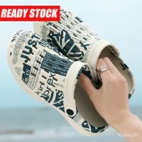 2023 Ready Stock Korean Fashion Printed Sandals Size 39-45 Summer Outdoor Light Breathable Anti Slip Hole Shoes 358 F8FR