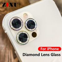Diamond Camera Case For iPhone 14 13 11 Pro Max 12 Pro Max Camera Lens Protector Screen Case For iPhone 14 Plus Tempered Glass  Screen Protectors