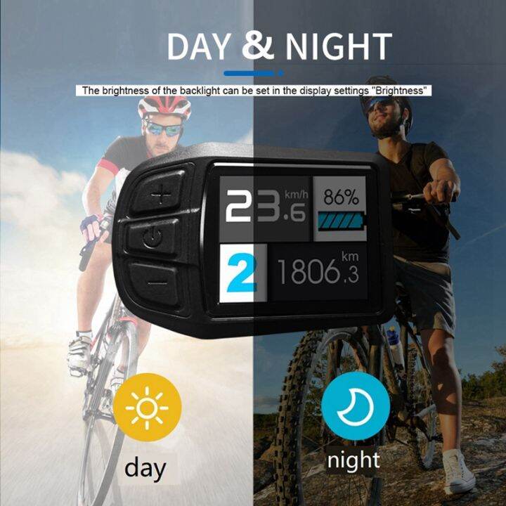 lcd-tft-ukc3-display-speed-battery-time-indicator-for-electric-bicycle-24v-36v-48v-motor-conversion-kit