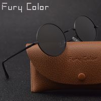 【hot】 classic Steampunk Gothic Round Polarized Sunglasses Men Small Lennon Glasses gafas de sol ！