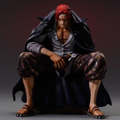 ZZOOI New One Piece GK Shanks Anime Figure Chronicle Master Stars Plece BT Sitting Posture Action Figure Pvc  Collection Model Toys
