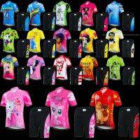 KEYIYUAN Kids Cycling Jersey Set Boy Girl Short Sleeve Summer MTB Cycle Clothing Child Bicycle Wear Sports Suit Roupa Ciclismo