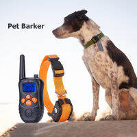 ปลอกคอสุนัขแบบชาร์จไฟได้3โหมด Waterproof Barking Repeller Control Sound Vition Shock Training Device Products