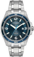 Citizen Eco-Drive Brycen Quartz Mens Watch, Titanium, Weekender, Silver-Tone (Model: BM6929-56L)