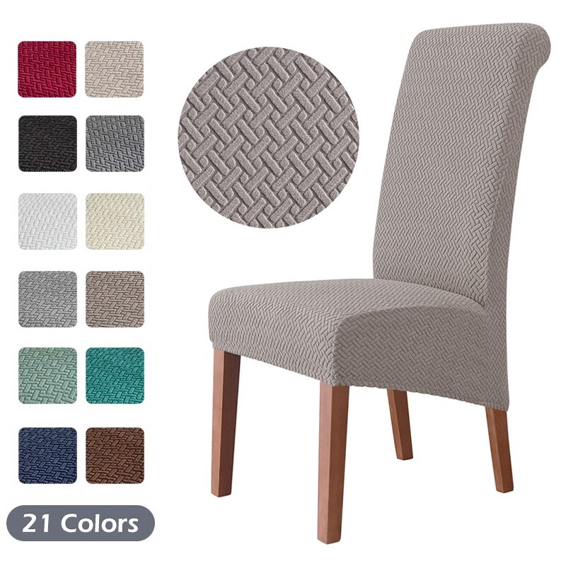 XL Size Long Back Chair Cover Europe Style Seat Big Covers Restaurant Hotel Home 