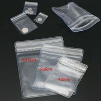 100pcs  Thick Grip Resealable Zip Lock Bags Self Seal Clear Plastic Poly Bag Food Storage Dispensers