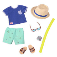 Our Generation Deluxe Outfit - BOY SWIMSUIT OUTFIT ชุดว่ายน้ำเด็กผู้ชาย พร้อมอุปกรณ์สำหรับตุ๊กตา