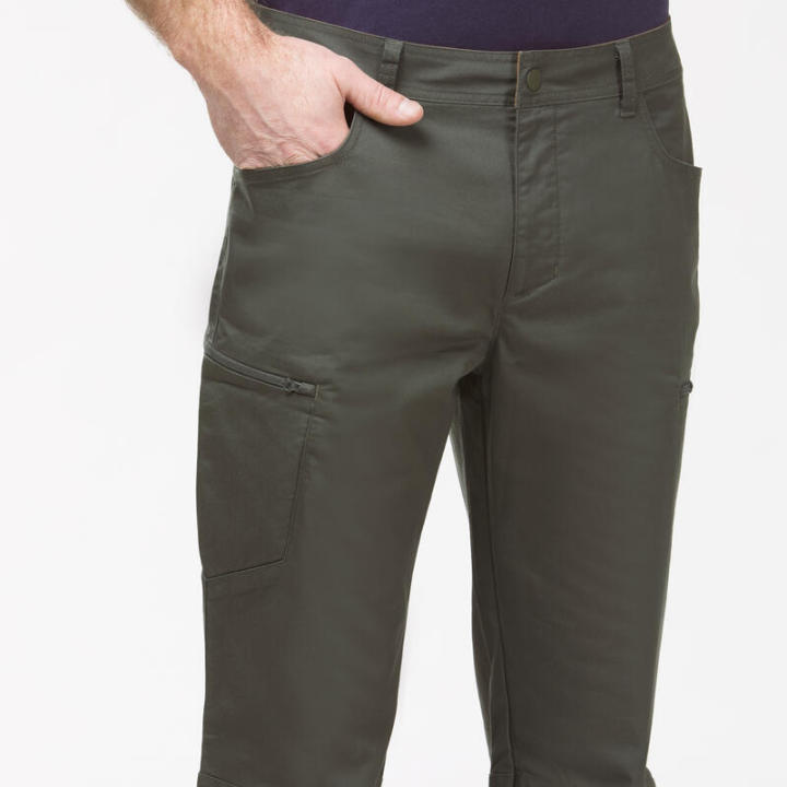 พร้อมส่ง-กางเกงขายาวใส่เดินป่าแบบออฟโรด-ทรงมาตรฐาน-mens-nh500-regular-off-road-hiking-trousers