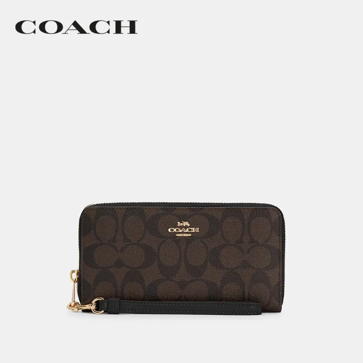 coach-กระเป๋าสตางค์ผู้หญิงรุ่น-long-zip-around-wallet-in-signature-canvas-สีน้ำตาล-c4452-imaa8