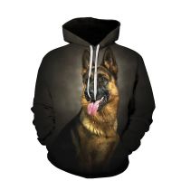 Sudadera holgada con estampado 3D de perro para hombre y mujer, ropa de calle Harajuku, Tops, Otoño e Invierno