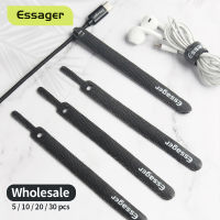 Essager 5 ชิ้น / 10 ชิ้น / 20 ชิ้น / 30 ชิ้นผูกสายลวด Winder ไนล่อนออแกไนเซอร์สำหรับหูฟังชาร์จสายป้องกันเมาส์ลวด Winder ป้องกัน HDMI Aux การจัดการสายเคเบิล USB ลวดจัดงาน