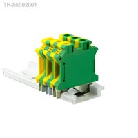 ● PE Din Rail Terminal Block 10Pcs USLKG-10N Screw Terminal Blocks Ground Universal Class Connector USLKG10N Wire Conductor