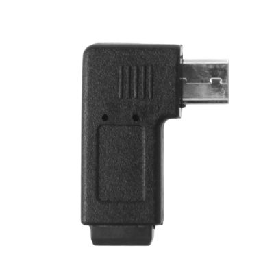 USB ขนาดเล็กทำมุมซ้ายและขวา90 ° มีตัวเมียเป็น Micro USB 5ขา USB อะแดปเตอร์ซิงค์ข้อมูลตัวผู้