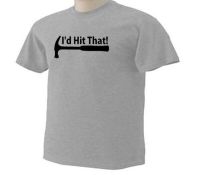 I D HIT THE Hammer Builder Contractor Carpenter เสื้อยืดคอกลม