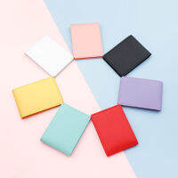 【CW】Women Card Holder Blackpinkwhitegreenyellowpurplered PU Leather 2 Slots Slim IDbankcredit Card Holder Case Female 2022