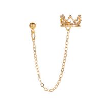 Cod Qipin Korean Simple Crown U-shaped Ear Clips Popular Long Earrings Elegant Jewelry