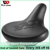 【LZ】❧✵  West Biking-Mountain Bike Saddle Confortável bicicleta MTB Saddle Big Ass Almofada Absorção de choque Commuter Bike Assento de ciclismo