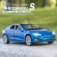 1:32 Tesla รุ่น S จำลองสูง Diecast โลหะผสมรุ่นรถดึงกลับเสียงรถเด็กของขวัญคอลเลกชัน A310