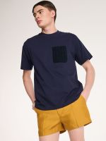 P.MITH SS23 - Navy Blue Crochet T-shirt