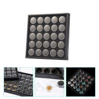 ETEREAUTY Nail Gems Box Nail Rhinestone Box Diamble Diamonds ที่ถือ (25 กริด)