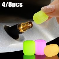 New Car Tire Luminous Valve Caps High Brightness Night Glowing Decor Motorcycle Bicycle Wheel Dustproof Cover Tyre Accessories