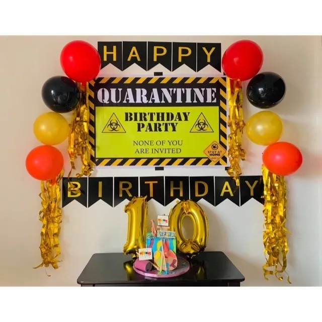 Quarantine Party Needs Quarantine theme party Decoration set with