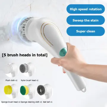 Fityle 3 x Turbo Scrub Electric Cleaning Brush Head Cleaner Tile Clean  Bathroom Kit