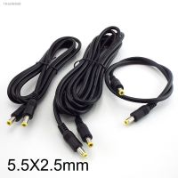 ♦✚ 12V 5.5MM X2.5mm Plug Power cable connector 0.5m 1.5M 3m DC male to male Cord Adapter Extension wire for pc laptop power supply