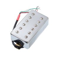 WK-Alnico 5 Guitar Pickup Double Coil 12 Hole Humbucker Pickup for LP Electric Guitar Chrome