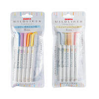 5ชิ้นเซ็ตม้าลาย Mildliner คู่ด้านการเขียนเน้นข้อความนุ่มเฉียงเคล็ดลับนักเรียนเขียนปากกามาร์กเกอร์ Kawaii เครื่องเขียนอุปกรณ์