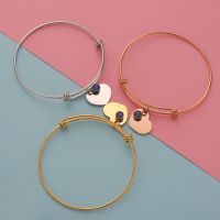 [COD] RUMNVNTY self-developed birthstone heart-shaped love adjustable bracelet fashion simple European and style