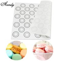 Aomily Silicone Dough Mat Bakeware 40*30cm Macaron 44 Circles Pastry Oven Pasta Tool Baking Sheet Tray Liner Mat Cake Pad Bag Accessories