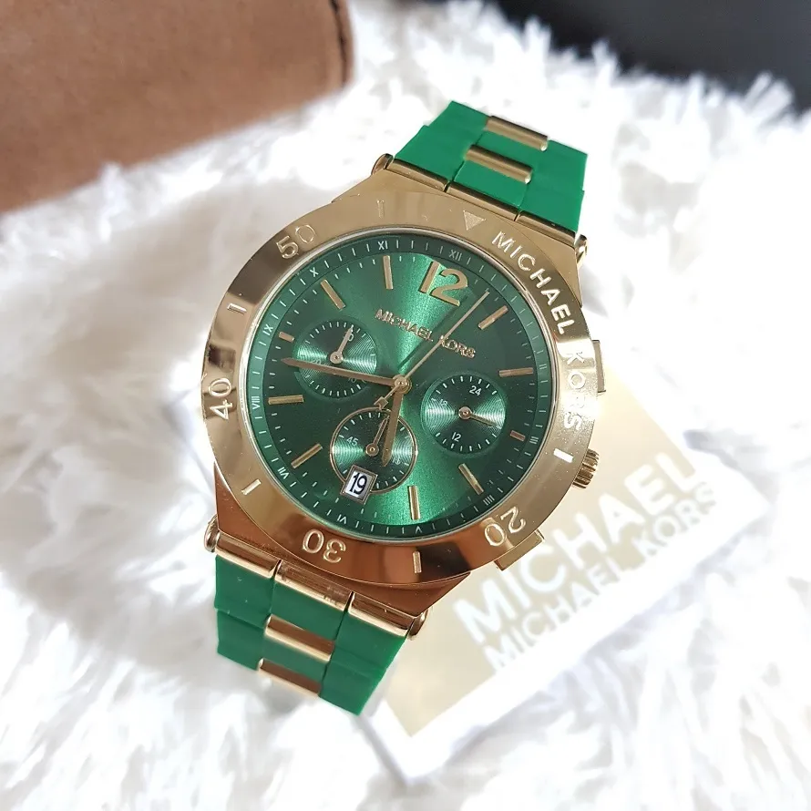 Original Michael Kors MK6172 Wyatt Chronograph Gold-tone and Green Dial  Women's Watch With 1 Year Warranty For Mechanism | Lazada PH