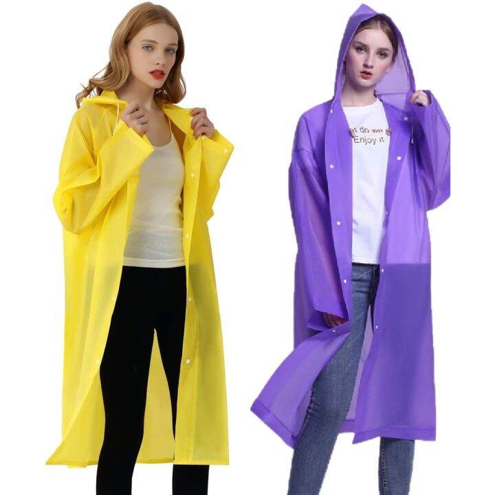 Waterproof Long EVA Material Raincoat Translucent Rain Coat Adults