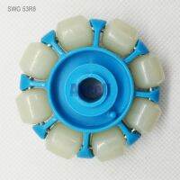 53mm two ways multi-direction M8 360 plastic conveyor roller Nylon ABS glass table transfer caster diy ML-53 robot wheels