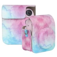 PLZ สำหรับ FUJIFILM Instax Mini 12ทาสีเต็มรูปแบบเคสหนังกระเป๋ากล้องพร้อมสายคล้อง