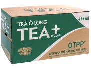 Thùng Nước Olong Tea Plus 455ml - Chai Nhựa