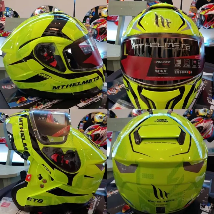 Mt Helmet Atom Sv Divergence F Gloss Fluor Yellow Lazada