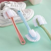 Household Multifunctional All-round Five-sided Shoe Washing Brush Plastic Long-handled Soft-bristle Shoe Brush Multifunctional Shoes Accessories