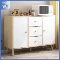 ตู้ ชั้นวางไมโครเวฟ ตู้ในครัว ชั้นวางของในครัว ชั้นวางของ 3ช่องเก็บ Storage cabinet ความจุขนาดใหญ่ วัสดุไม้MDF ตู้เคาน์เตอร์ในครัว