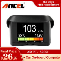 Ancel A202 On-board Computer For Car OBD2 Digital Display Fuel Consumption Speed Voltage Water Temperature Gauge OBD HUD Display